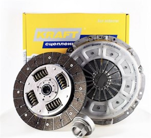 Комплект сцепления корзина сцепления + диск + выжимной Газель NEXT дв. Cummins 2.8, Евро-4 КПП н/о 280 мм (KRAFT TECH) CH11-260